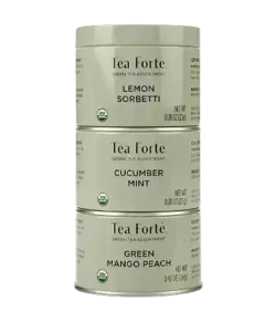 Trío de Tés Verdes Tea Forté apilado