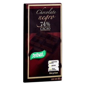 Chocolate Oscuro 74 por ciento Cacao Sin Azúcar