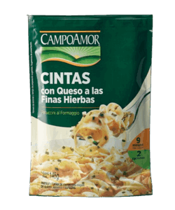 Cintas con Queso a las Finas Hierbas