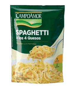 Spaghetti a los 4 Quesos