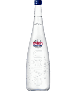 Agua Evian Mineral en Botella de Vidrio 750ml