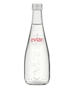 Agua Evian Natural en Botella de Vidrio 330ml