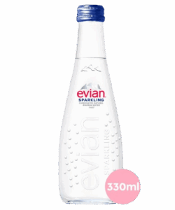 Agua Evian Mineral en Botella de Vidrio 330ml