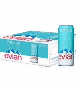 Agua Evian Mineral en Lata