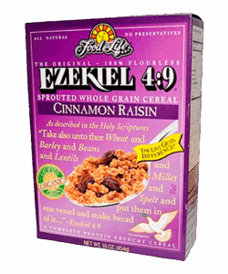 Cereal de Hojuelas Germinadas con Pasas y Canela Ezekiel 4:9 454g